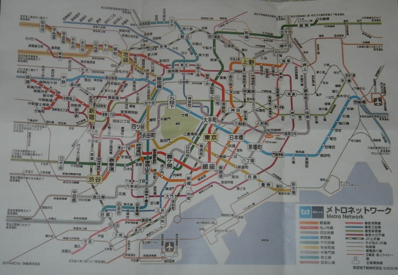 (东京轨道交通线路图)