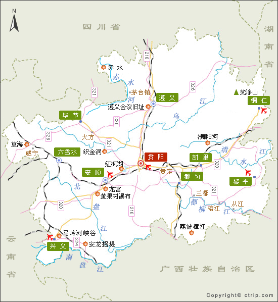 贵州地图全图高清版大图