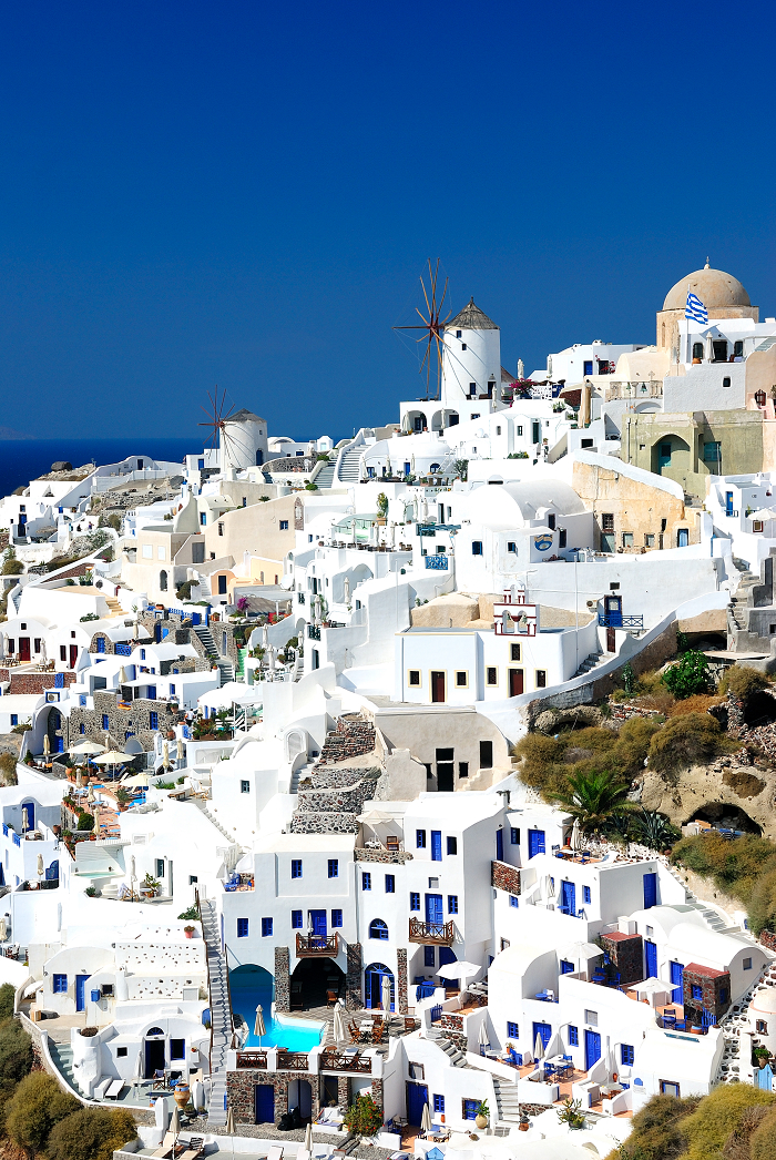 行走在希腊与意大利的一个半月(10)——圣岛欧亚,白房子的视觉盛宴