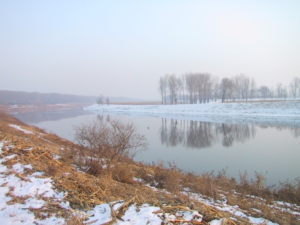 雪中的温榆河
