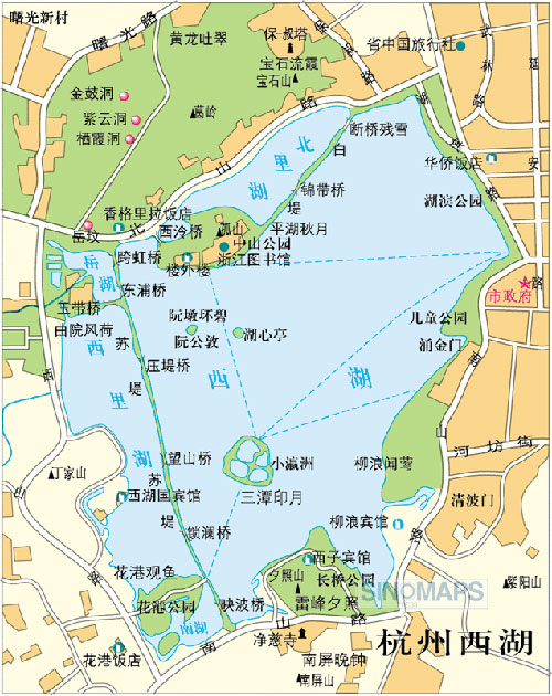 杭州西湖区行政地图图片