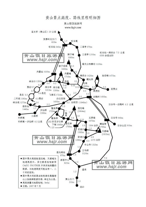 (黃山最清楚的地圖)