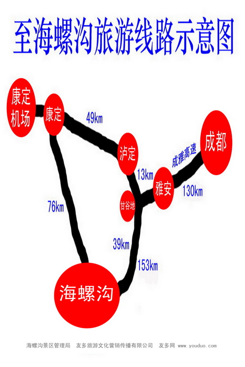 成都到海螺沟自驾车线路攻略