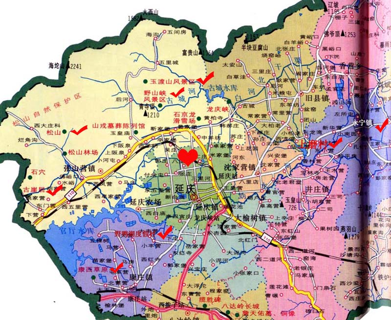 北京市延庆区地形图图片