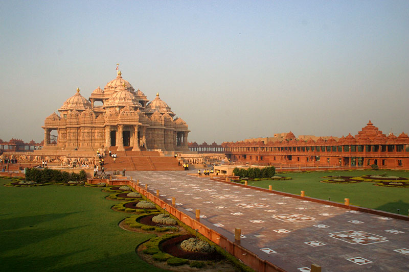 印度新德里的斯瓦米纳拉扬神庙(swaminarayan akshardham)