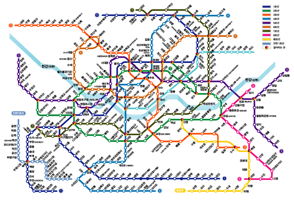 首尔地下铁地图(韩文)